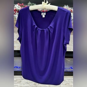 Worthington Dressy Purple Blouse